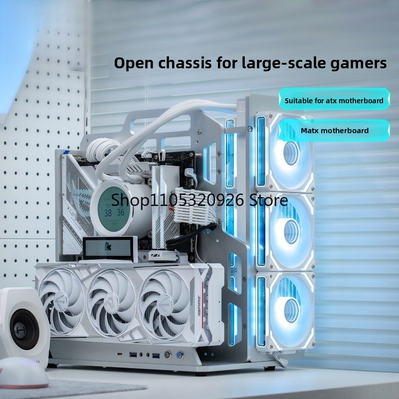 オープンフレームケース、ハンドル付きアルミニウムATXコンピ - Aluminum Open Frame Test Bench Water Cooling のレビューと価格