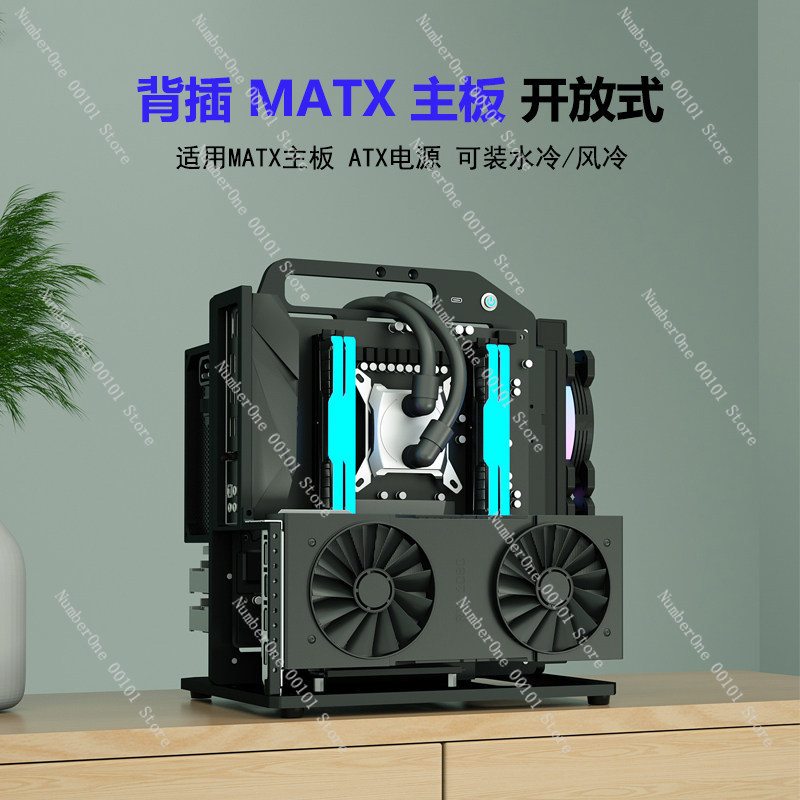 MATX マザーボードアルミ合金ラックシャーシハンドルポータ - Aluminum Open Frame Test Bench Water Cooling のレビューと価格