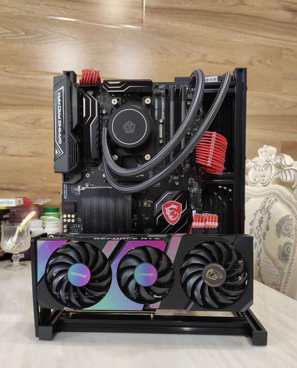 Atx eatx-PCテストベンチハンドル,オープンフレーム - Aluminum Open Frame Test Bench Water Cooling のレビューと価格